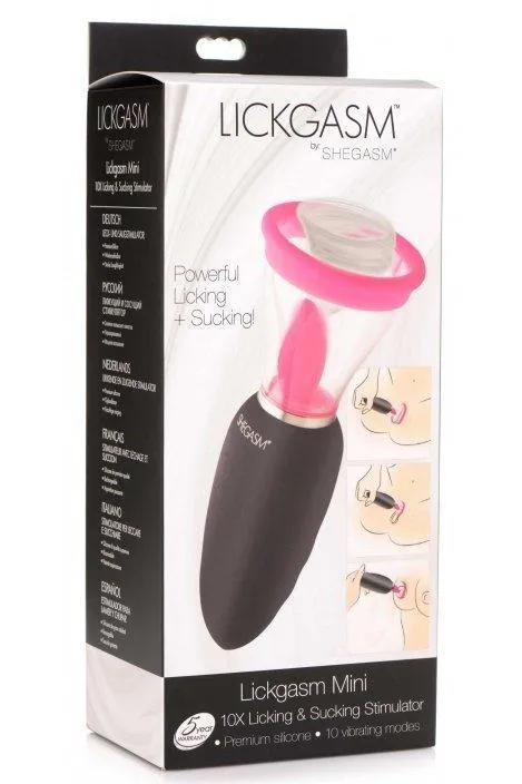Sex On the Go Lickgasm Mini 10X Silicone Licking and Sucking Stimulator Female Sex Toys