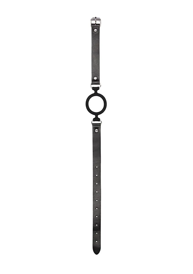 Shots America Male Sex Toys Silicone Ring Gag With Adjustable Bonded Leather Straps
