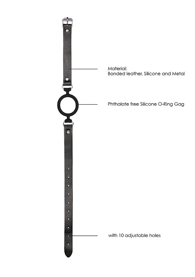 Shots America Male Sex Toys Silicone Ring Gag With Adjustable Bonded Leather Straps