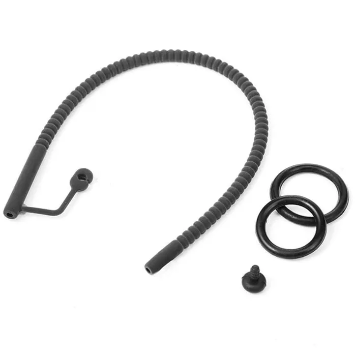 Ribbed Silicone Hollow Urethral Sound Penis Plug CHASTITY CAGE CO Male Sex Toys
