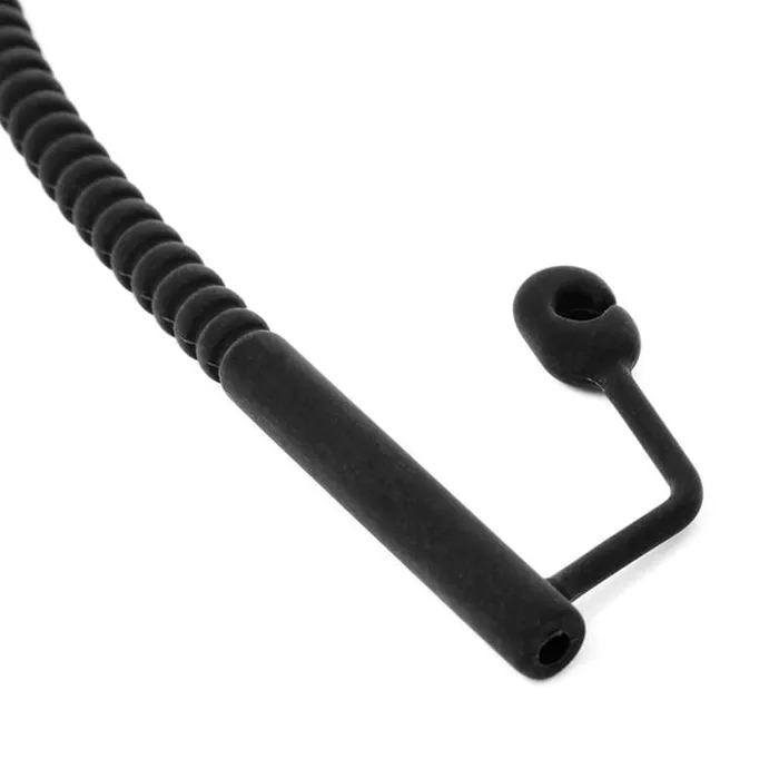 Ribbed Silicone Hollow Urethral Sound Penis Plug CHASTITY CAGE CO Male Sex Toys