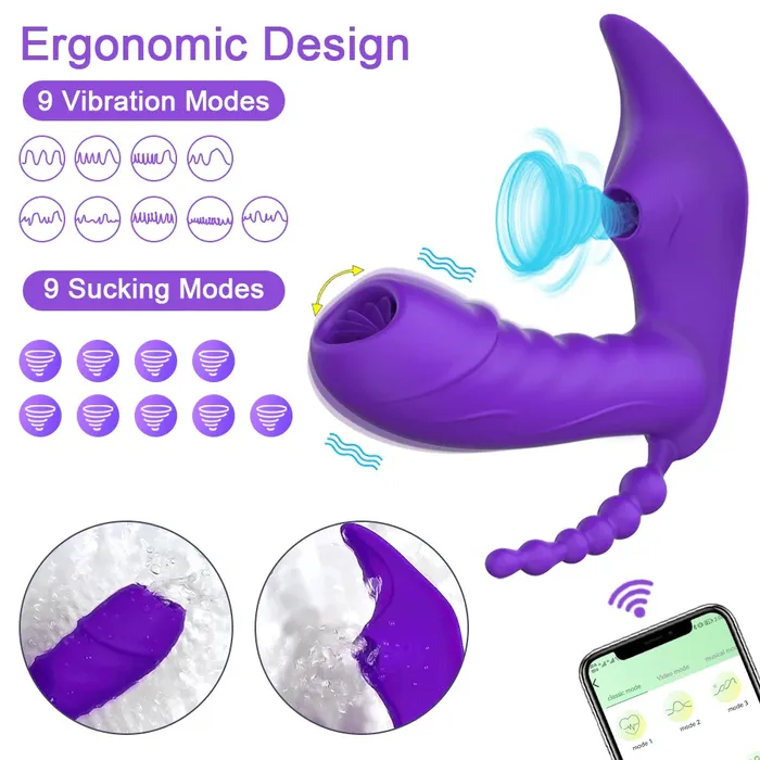 EVEs SECRETS Female Sex Toys Vibrator For Women 3 in 1 Bluetooth APP Dildo Vibrators Female Sucker Clitoris Stimulator