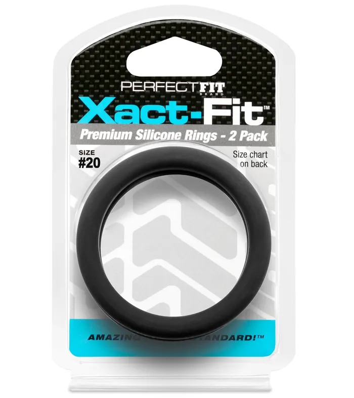Male Sex Toys LonBrook XactFit 20 Cock Ring 2 Pack