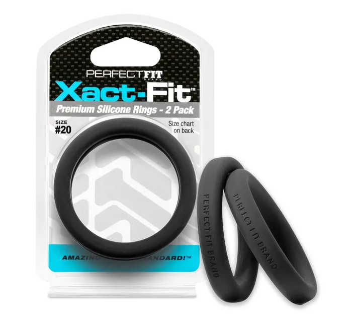 Male Sex Toys LonBrook XactFit 20 Cock Ring 2 Pack
