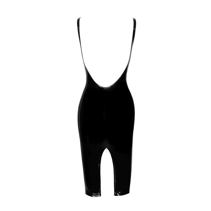 Noir Anal PVC Midi Dress w Front Zipper Large Black Noir Anal PVC Midi Dress w Front Zipper Large Black