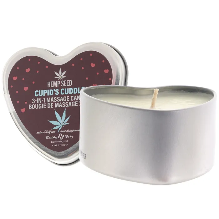 3In1 Massage Heart Candle 4oz in Cupids Cuddle Earthly Body Female Sex Toys
