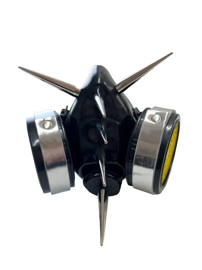 Anal HonourSkintwocom Black Cyber Mask With 2 Inch Spikes Orange Anal HonourSkintwocom Black Cyber Mask With 2 Inch Spikes Orange
