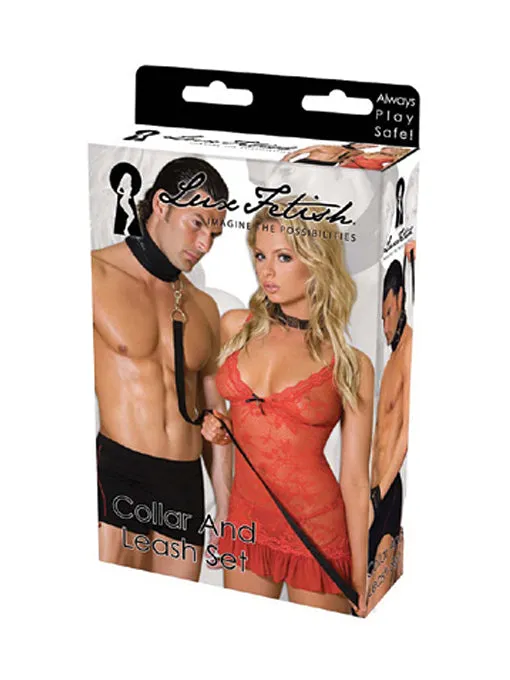Lux Fetish Anal Collar And Leash Set