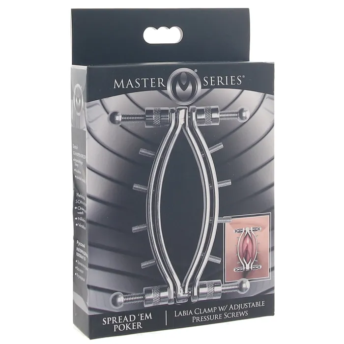Male Sex Toys XR Brands Master Series Spread Em Poker Labia Clamp Male Sex Toys XR Brands Master Series Spread Em Poker Labia Clamp
