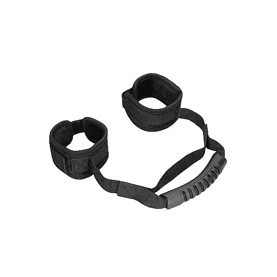 Ouch Sturdy Handcuffs W Handle Black SHOTS AMERICA Anal Ouch Sturdy Handcuffs W Handle Black SHOTS AMERICA Anal