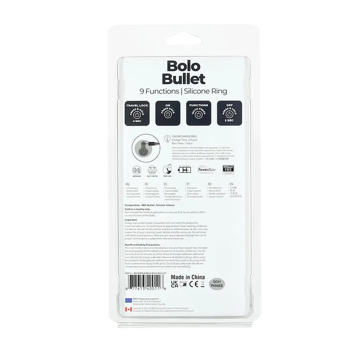 PowerBullet Female Sex Toys PowerBullet Bolo Bullet Vibrating Adjustable Cock Tie