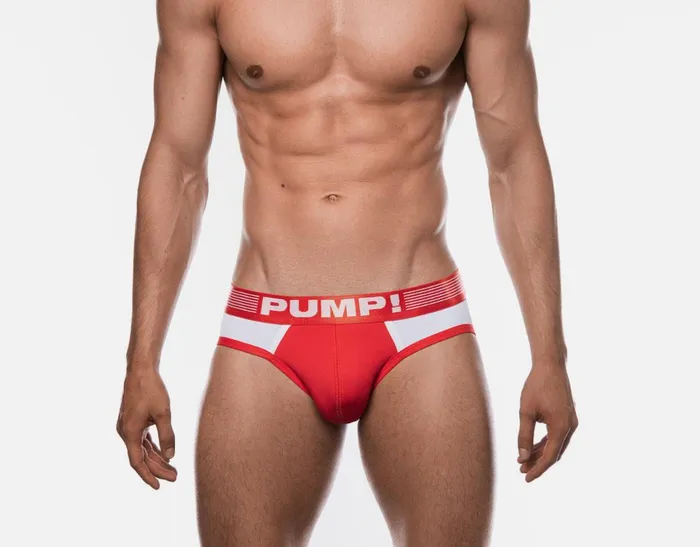 Pump Red Ribbed Brief PUMP Female Sex Toys