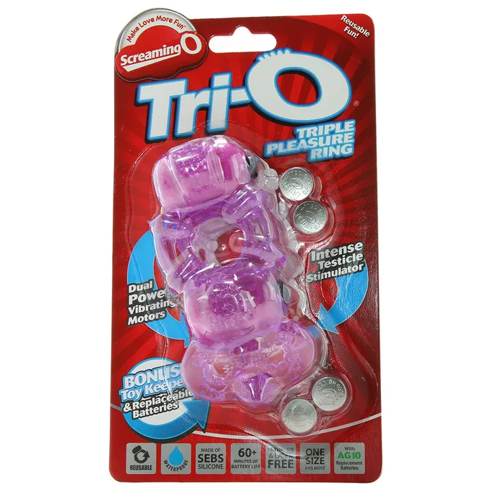 Screaming O Female Sex Toys TriO Triple Pleasure Ring in Assorted Colors Screaming O Female Sex Toys TriO Triple Pleasure Ring in Assorted Colors