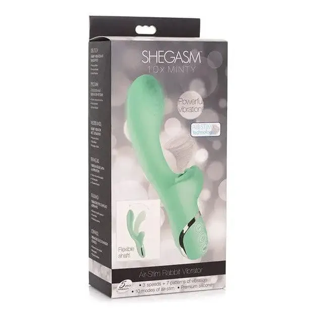 Vibrators Inmi Shegasm 10x Minty Air Stim Rabbit Vibrator inmi