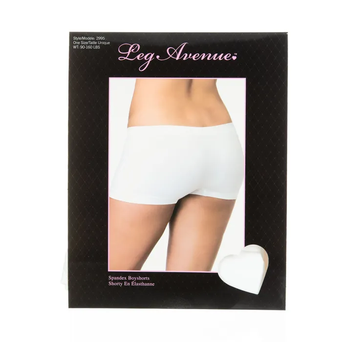 Vibrators Leg Avenue Spandex Boyshorts White Leg Avenue