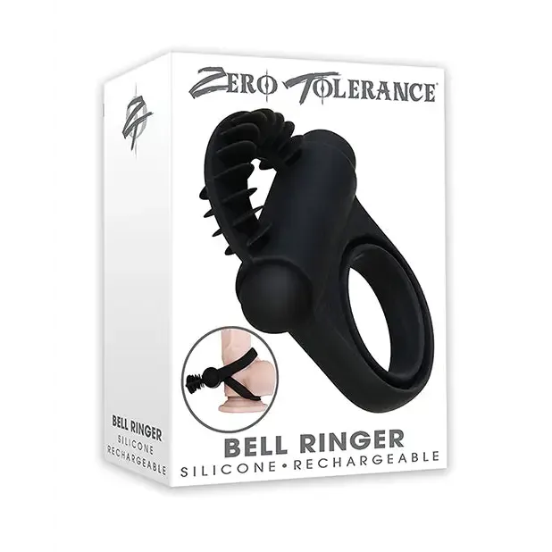 Zero Tolerance Bell Ringer Rechargeable Vibrating Flicking Silicone Cockring Black Zero Tolerance Anal Zero Tolerance Bell Ringer Rechargeable Vibrating Flicking Silicone Cockring Black Zero Tolerance Anal
