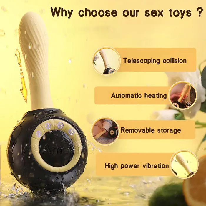 Amovibe Female Sex Toys Thrusting Vibrating Sex Machine with Warming Function Remote Control Amovibe Female Sex Toys Thrusting Vibrating Sex Machine with Warming Function Remote Control