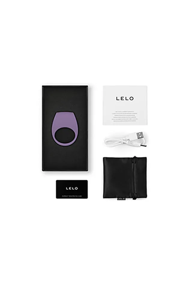 Couples Lelo Lelo Tor 3 Vibrating Cock Ring with App Control Purple