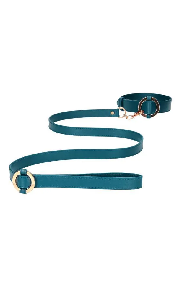 Ouch by Shots Toys Halo Collar with Leash Green Shots Toys Couples