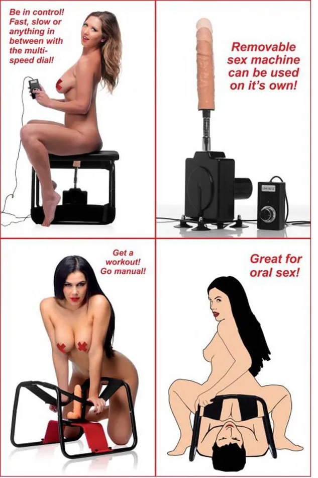 XR Brands Female Sex Toys XR Brands Lovebotz 4 in 1 Bangin Bench with Sex Machine Pre Order