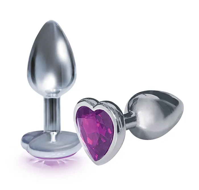 Anal Icon Brands The 9s the Silver Starter Heart Bejeweled Stainless Steel Plug Violet Anal Icon Brands The 9s the Silver Starter Heart Bejeweled Stainless Steel Plug Violet