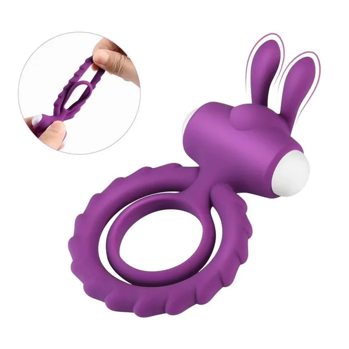 Couples Lovegasm Naughty Bunny Vibrating Cock and Ball Ring