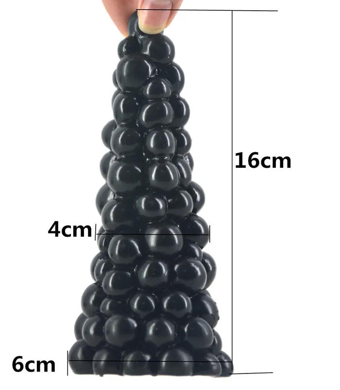 LAZADASEXTOYS Anal FAAK Big Anal Plug Like Xmas Tree Grape Design Beads Anal Sex Toys Big Anal Dildo Black Dildo Stuffed Stopper Anus Massage