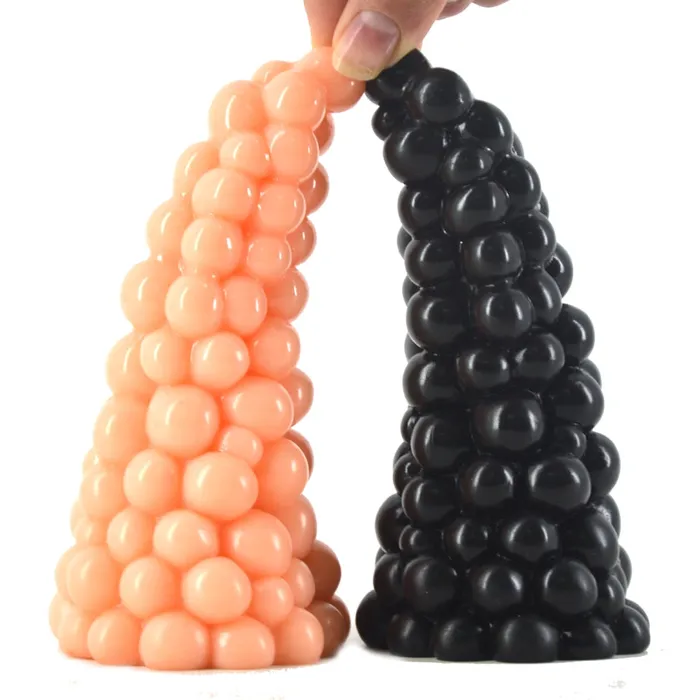 LAZADASEXTOYS Anal FAAK Big Anal Plug Like Xmas Tree Grape Design Beads Anal Sex Toys Big Anal Dildo Black Dildo Stuffed Stopper Anus Massage