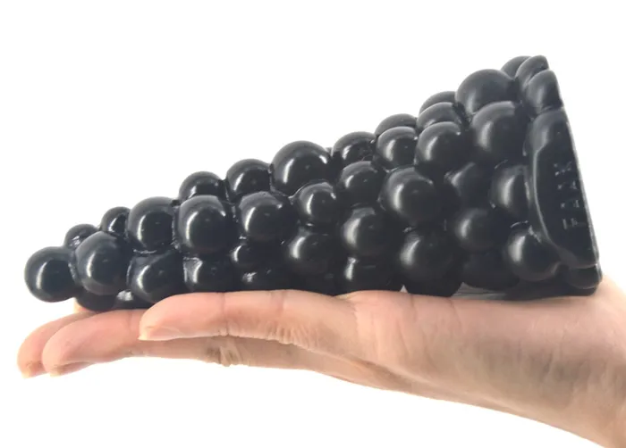LAZADASEXTOYS Anal FAAK Big Anal Plug Like Xmas Tree Grape Design Beads Anal Sex Toys Big Anal Dildo Black Dildo Stuffed Stopper Anus Massage