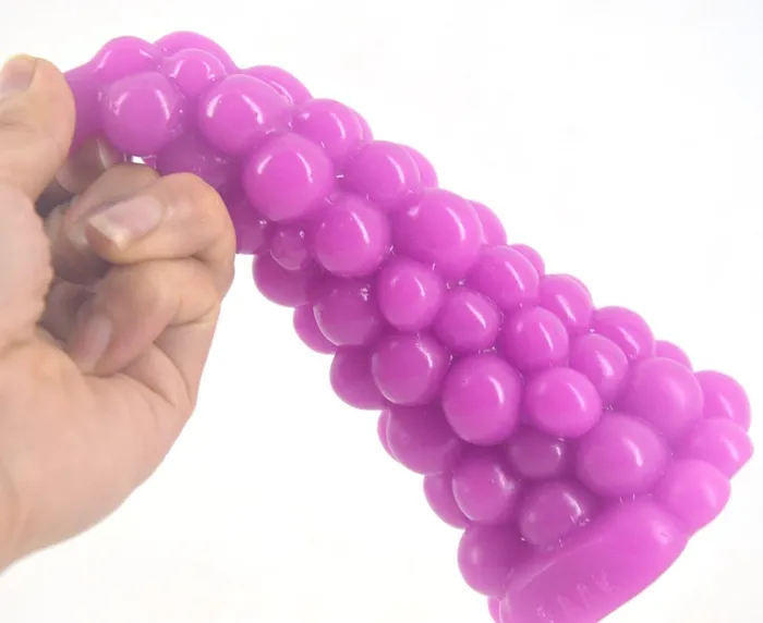 LAZADASEXTOYS Anal FAAK Big Anal Plug Like Xmas Tree Grape Design Beads Anal Sex Toys Big Anal Dildo Black Dildo Stuffed Stopper Anus Massage