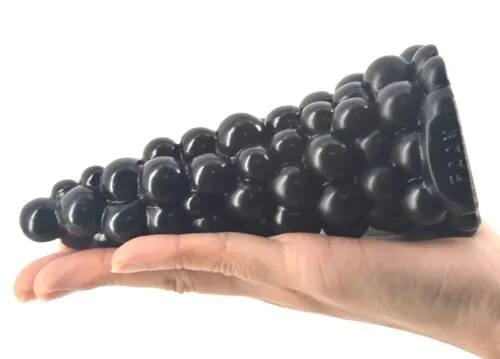 LAZADASEXTOYS Anal FAAK Big Anal Plug Like Xmas Tree Grape Design Beads Anal Sex Toys Big Anal Dildo Black Dildo Stuffed Stopper Anus Massage