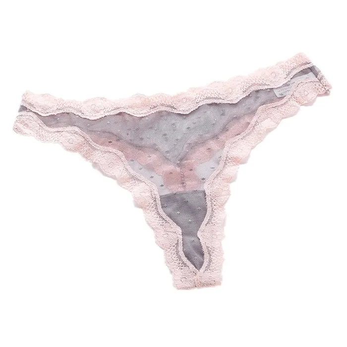 LAZADASEXTOYS Vibrators Women Lace Gstring Seethrough Seamless Wave Line Contrast Color Sexy Underwear Briefs Panties