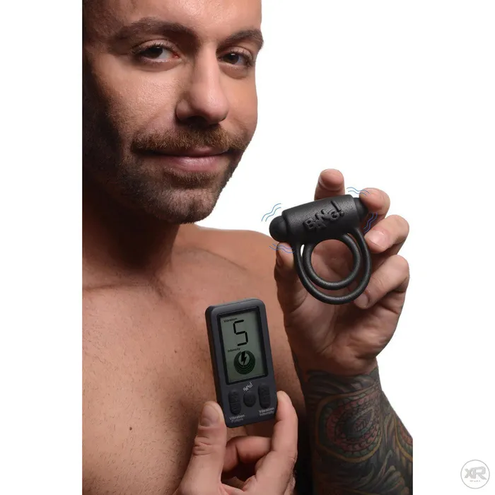 Male Sex Toys Bang 25X Vibrating Silicone Cock Ring with Remote Control