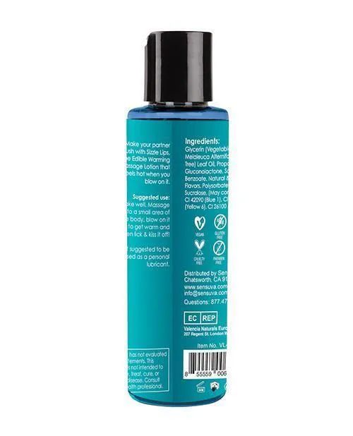Sizzle Lips Warming Gel 42 Oz Bottle Blueberry Ice Pop Sensuva Valencia Naturals Anal Sizzle Lips Warming Gel 42 Oz Bottle Blueberry Ice Pop Sensuva Valencia Naturals Anal