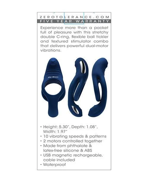 Zero Tolerance Ring Around the Rosy Cock Ball Vibrator Blue Evolved Novelties INC Male Sex Toys Zero Tolerance Ring Around the Rosy Cock Ball Vibrator Blue Evolved Novelties INC Male Sex Toys