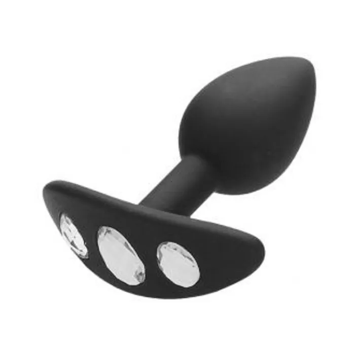 Anal Shots America LLC Ouch Regular Diamond Butt Plug With Handle Black