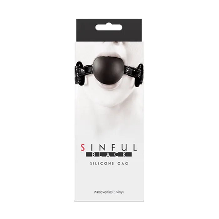 Anal Sinful Soft Silicone Gag Black New Sensations Novelties Inc