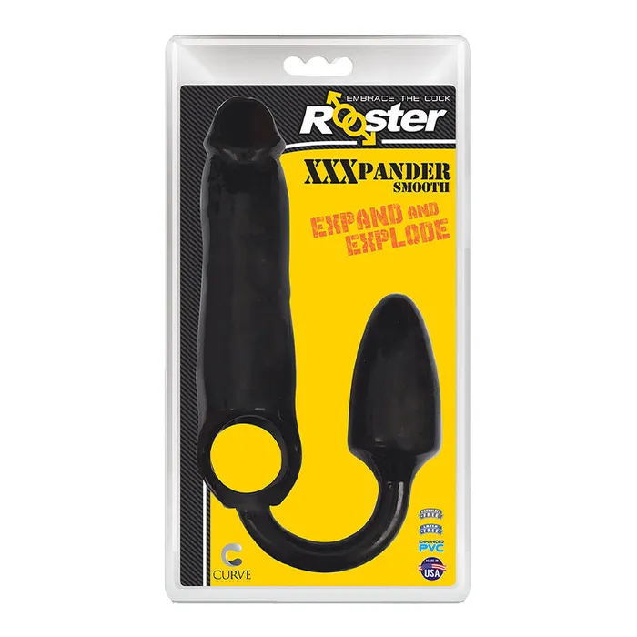 Curve Novelties Anal Curve Toys Rooster XXXPANDER Smooth Penis Extender Sheath with Cockring Anal Plug Black Curve Novelties Anal Curve Toys Rooster XXXPANDER Smooth Penis Extender Sheath with Cockring Anal Plug Black