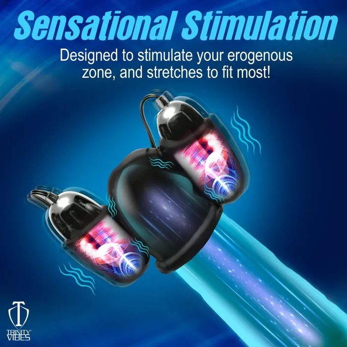 Multi Speed Vibrating Penis Head Teaser Trinity Men Male Sex Toys
