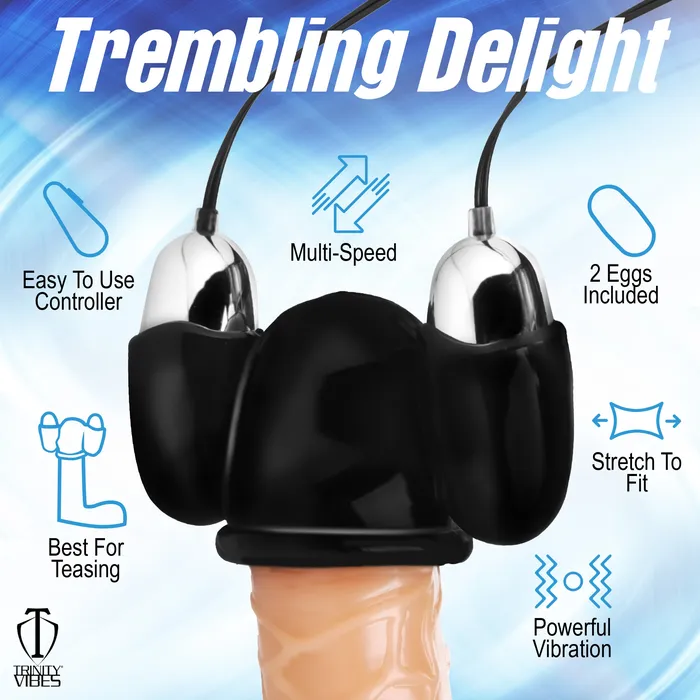 Multi Speed Vibrating Penis Head Teaser Trinity Men Male Sex Toys
