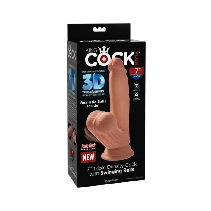 Pipedream Dildos King Cock Plus 7 In Triple Density Cock With Swinging Balls Tan Pipedream Dildos King Cock Plus 7 In Triple Density Cock With Swinging Balls Tan