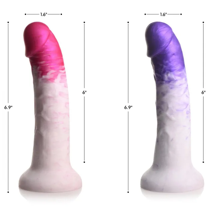 Strap U Dildos Real Swirl Realistic Silicone Dildo Purple