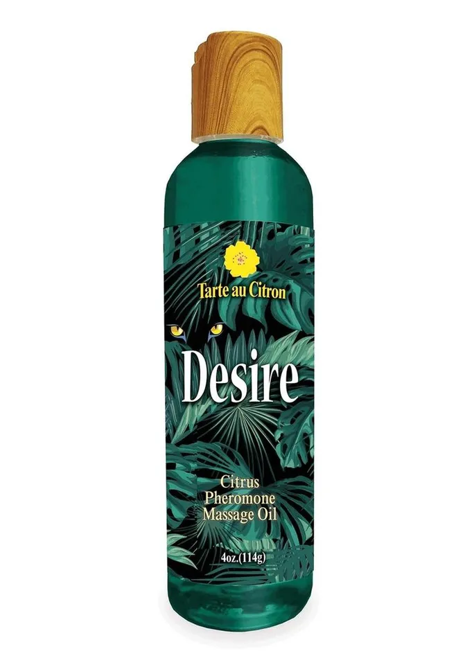 Desire by Little Genie Couples Desire Pheromone Massage Oil 4oz Citrus