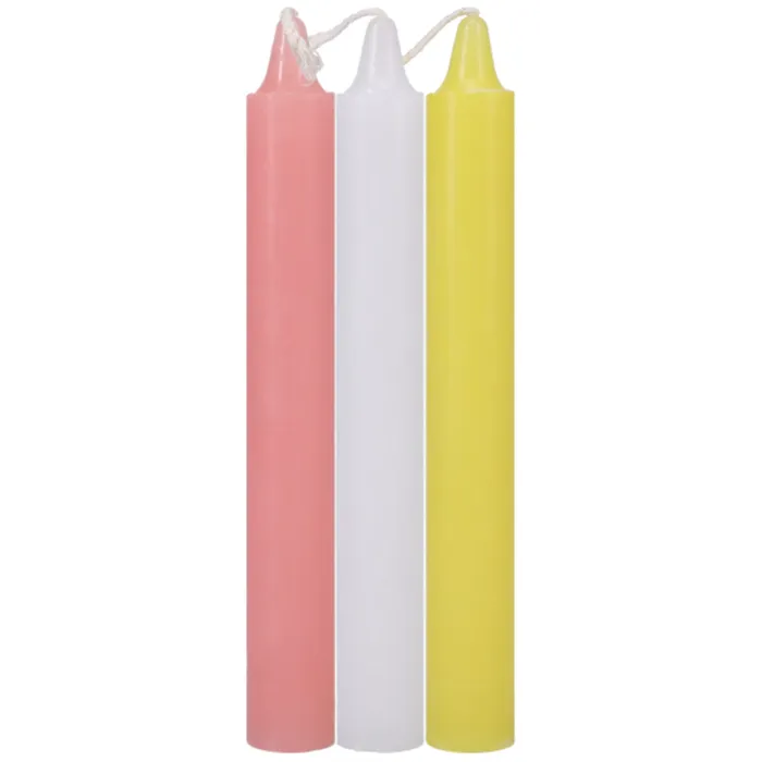 Doc Johnson Vibrators Doc Johnson Japanese Drip Candles Pink White Yellow
