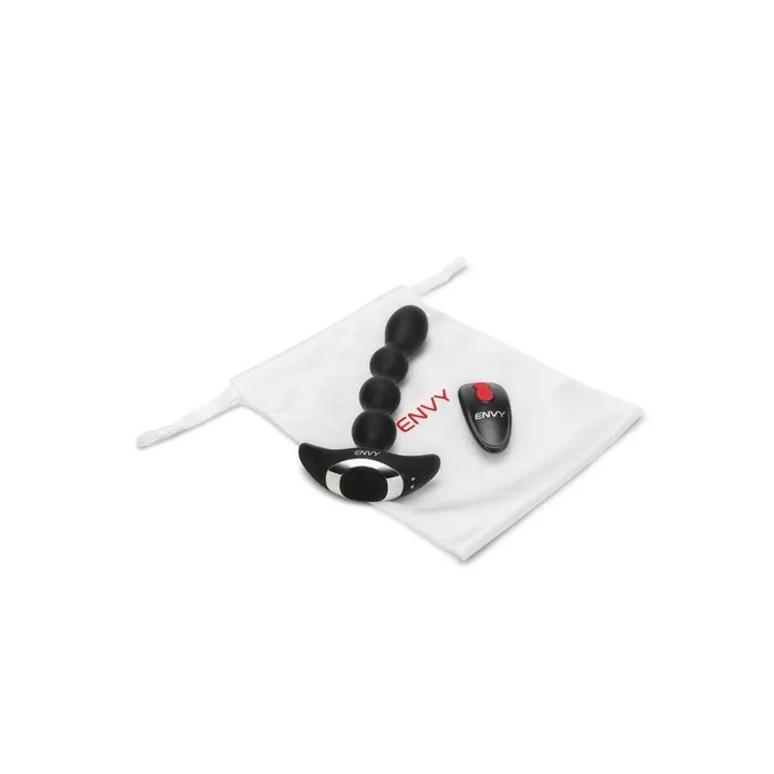 Envy Male Sex Toys Envy Deep Reach Vibrating Anal Beads With Remote Control Black