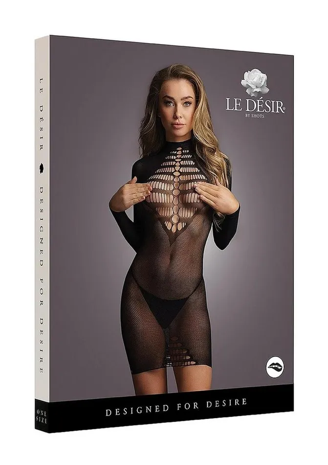 Le Desir Male Sex Toys Le Desir Long Sleeve Fishnet Dress