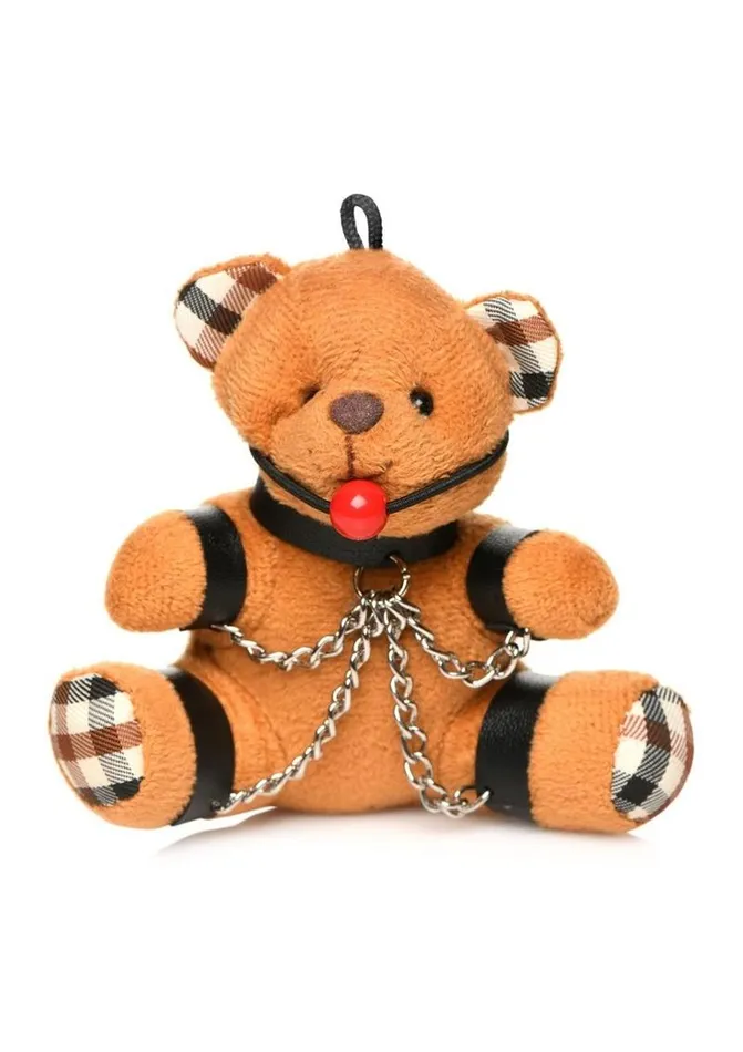 Master Series Gagged Teddy Bear Keychain Master Series Male Sex Toys