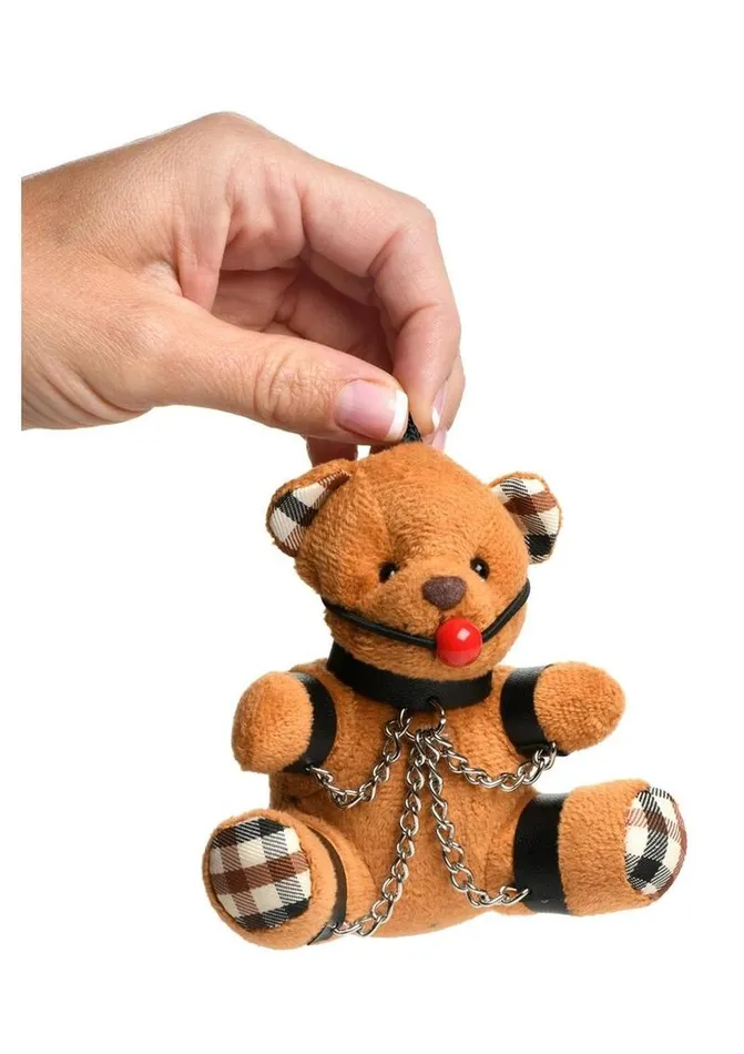 Master Series Gagged Teddy Bear Keychain Master Series Male Sex Toys