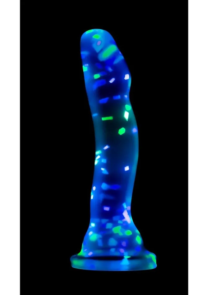Neo Elite Neo Elite Glow In The Dark Silicone Hanky Panky Dildo 75in Confetti Female Sex Toys Neo Elite Neo Elite Glow In The Dark Silicone Hanky Panky Dildo 75in Confetti Female Sex Toys
