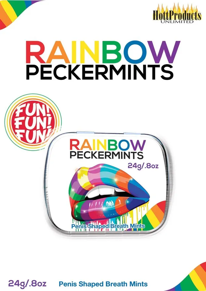 Rainbow Anal Rainbow Peckermints Breath Mints 8 Ounce Tin
